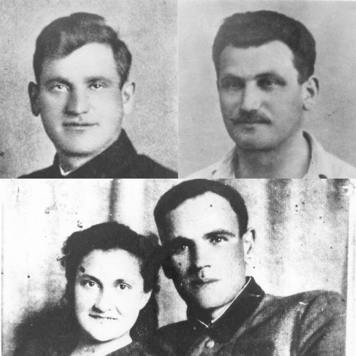 v.l.n.r.: Asael Bielski, Tuvia Bielski, Zusia (Sus) Bielski mit seiner Frau Sonia, 1944 © Yad Vashem Archives